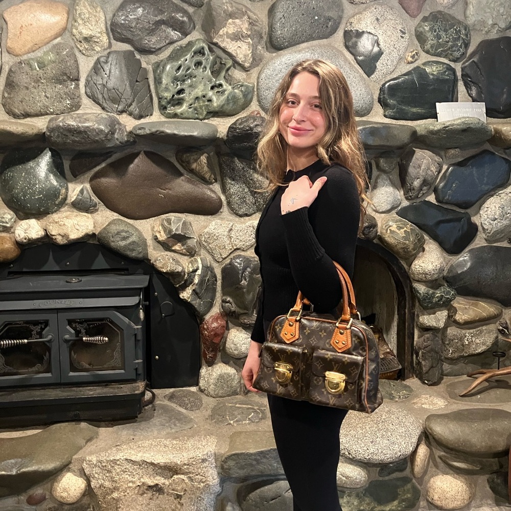 Louis Vuitton Black and Brown Monogram Bag